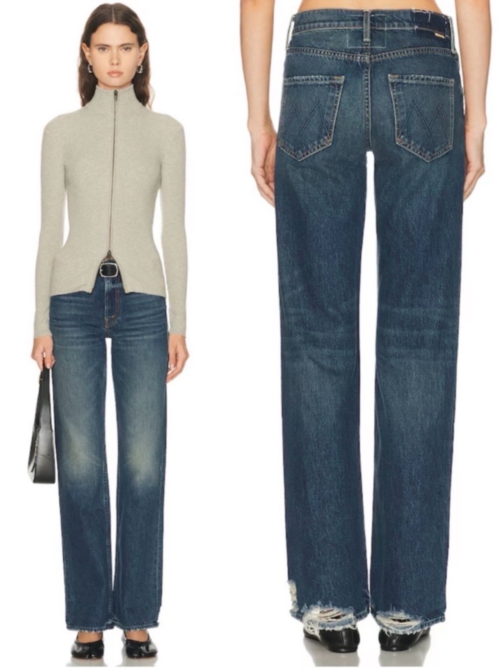 NWT MOTHER SUPERIOR Jeans Lil’ Mother Lil’ Reifler After Midnight Blue Size 25 - Picture 8 of 14